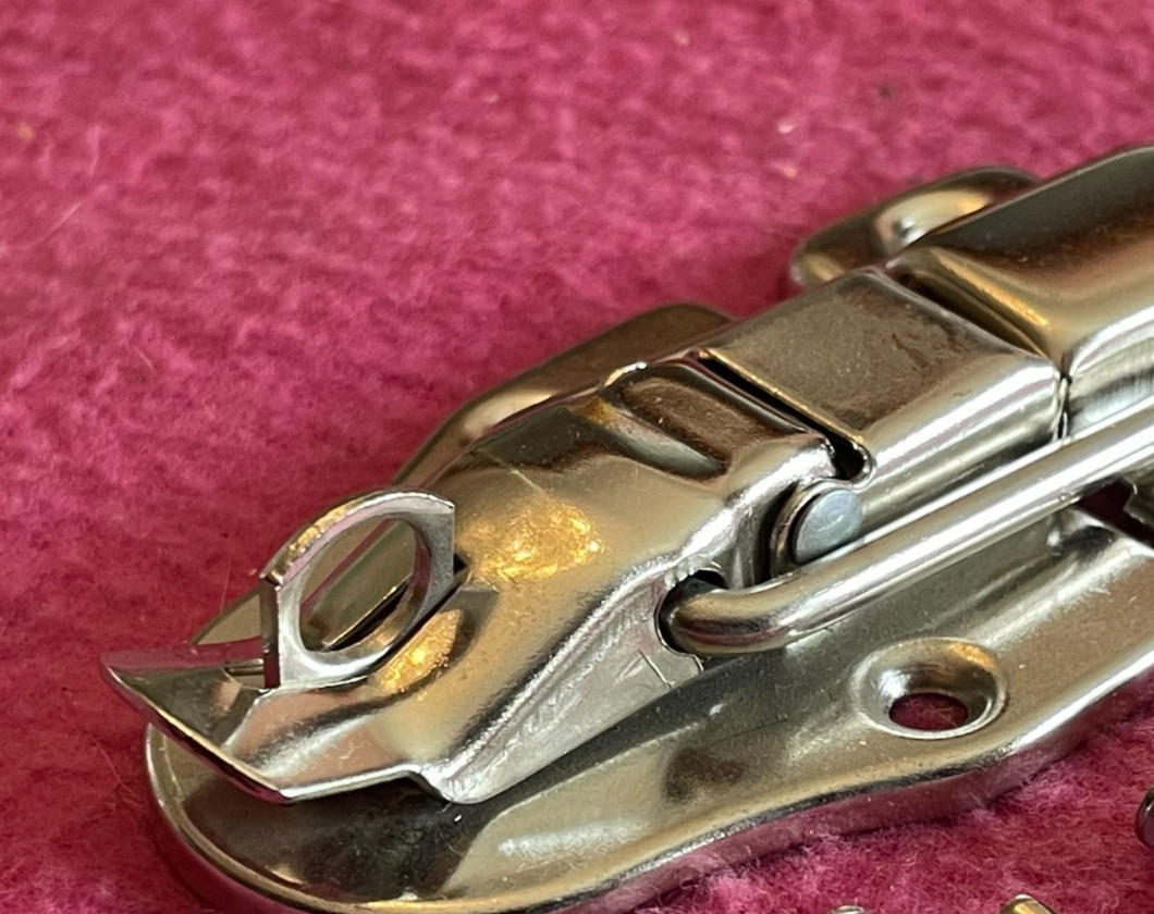 3″ nickel drawbolt latch w/ padlock loop for tool box machinist chest briefcase
