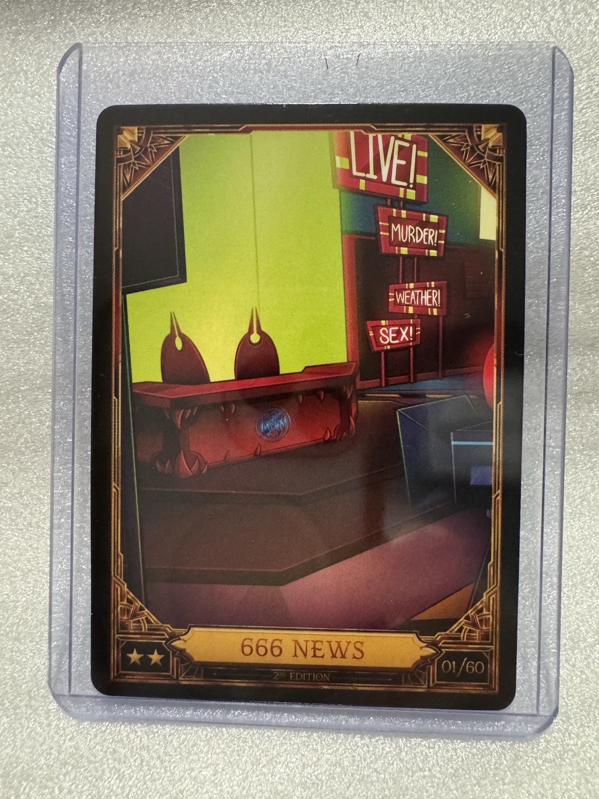 Hazbin Hotel 666 NEWS 2nd Edition Non-Sport Trading Card 01/60