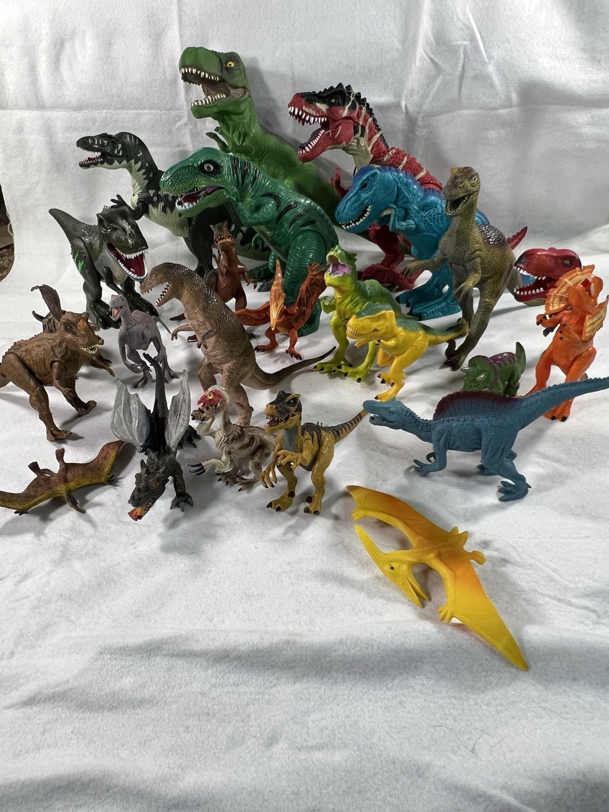 Dinosaur Toys Various Species, Sizes & Brands Lot of 24