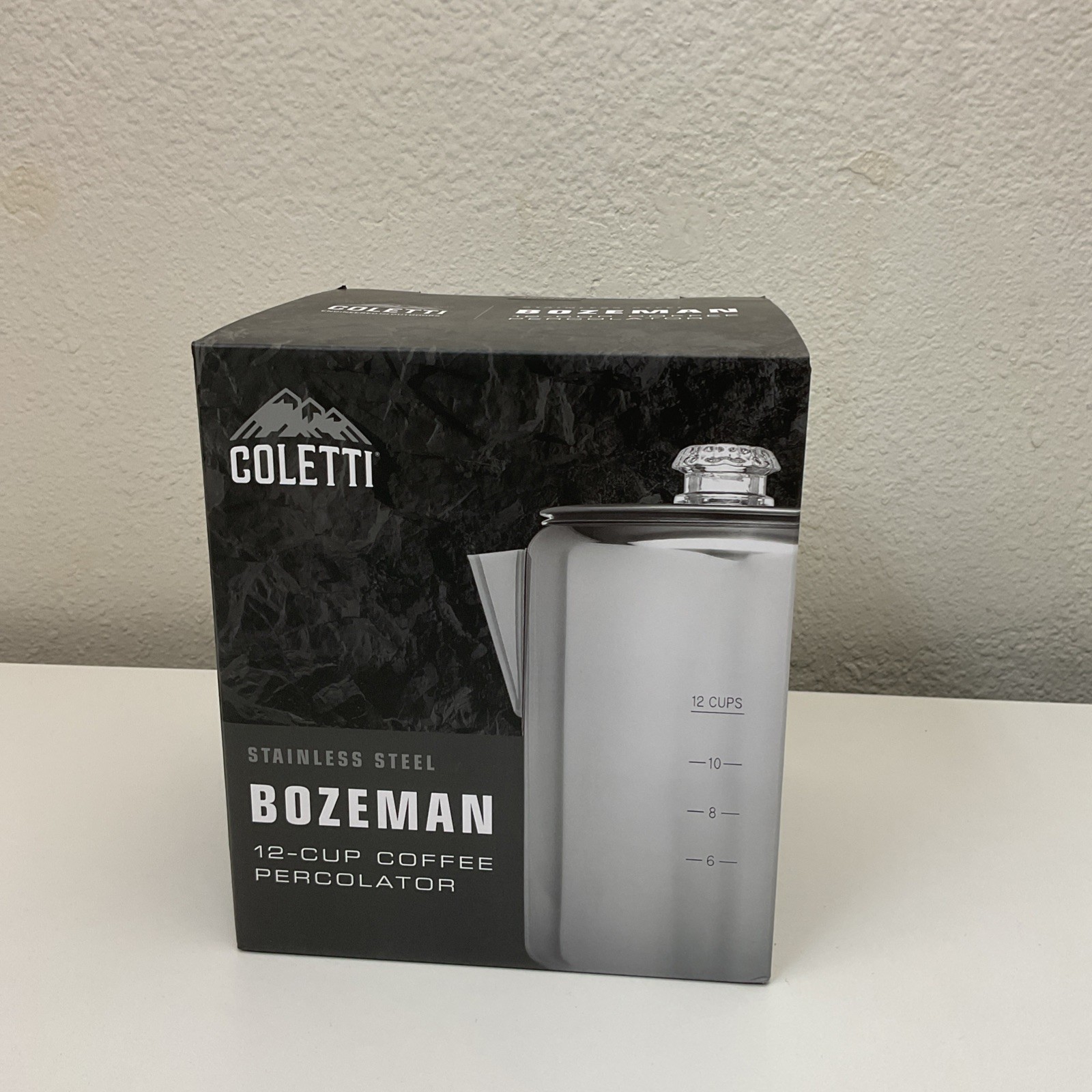 COLETTI Stainless Steel Bozeman original Coffee Percolator (12 Cup)