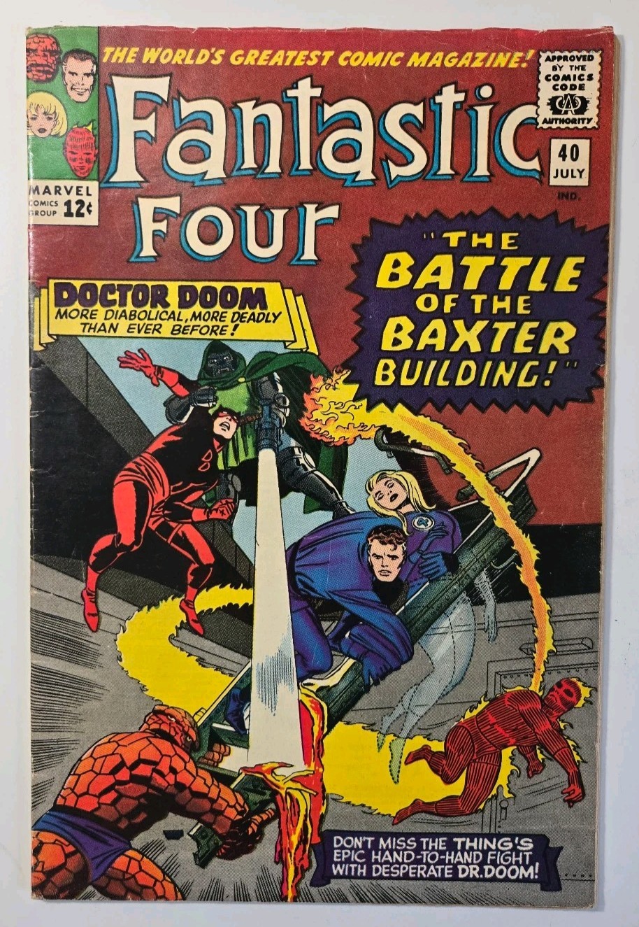 Fantastic Four #40 Marvel 1965 Doctor Doom Appearance Silver Age Kirby Complete