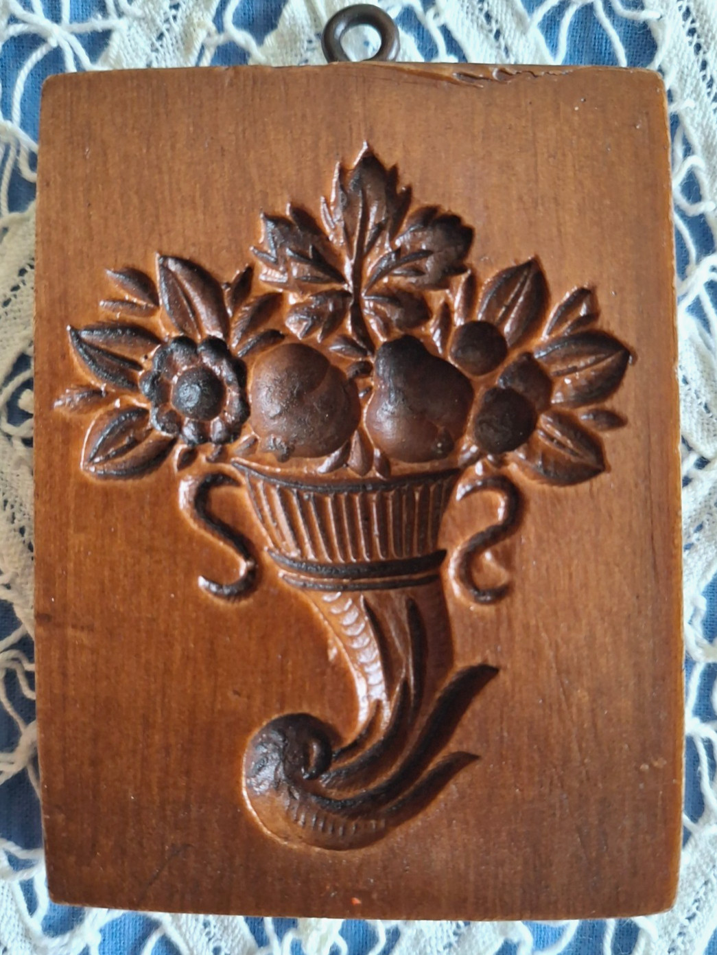 Springerle Speculaas Gingerbread Cookie Stamp Press MOLD ASSORTED FRUIT IN ARCH