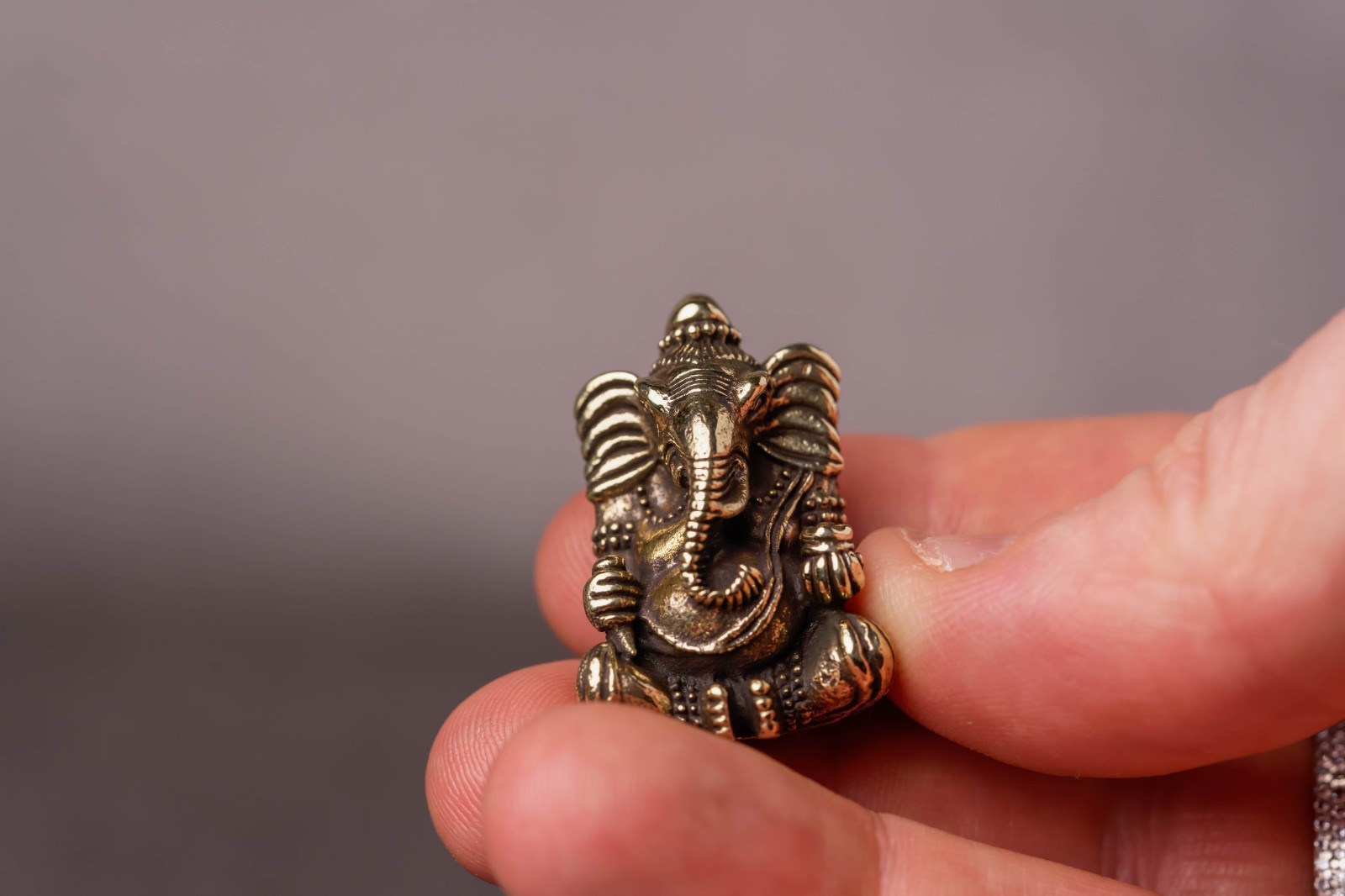 A Brass Murti of Lord Ganesha, 1.18 inches, is a truly miniature and highly