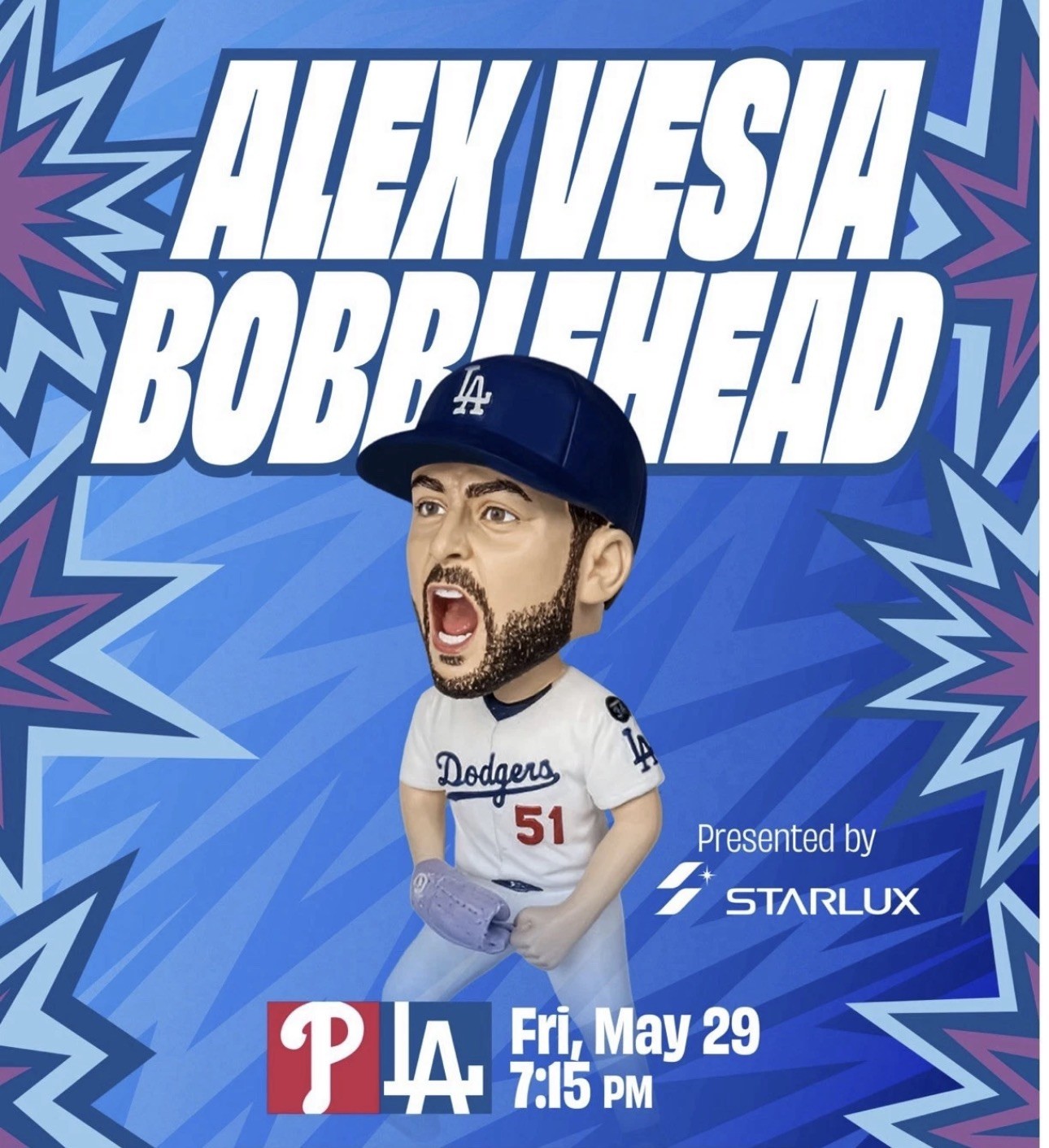 Alex Vesia Dodgers 1st Bobblehead 5/29/26