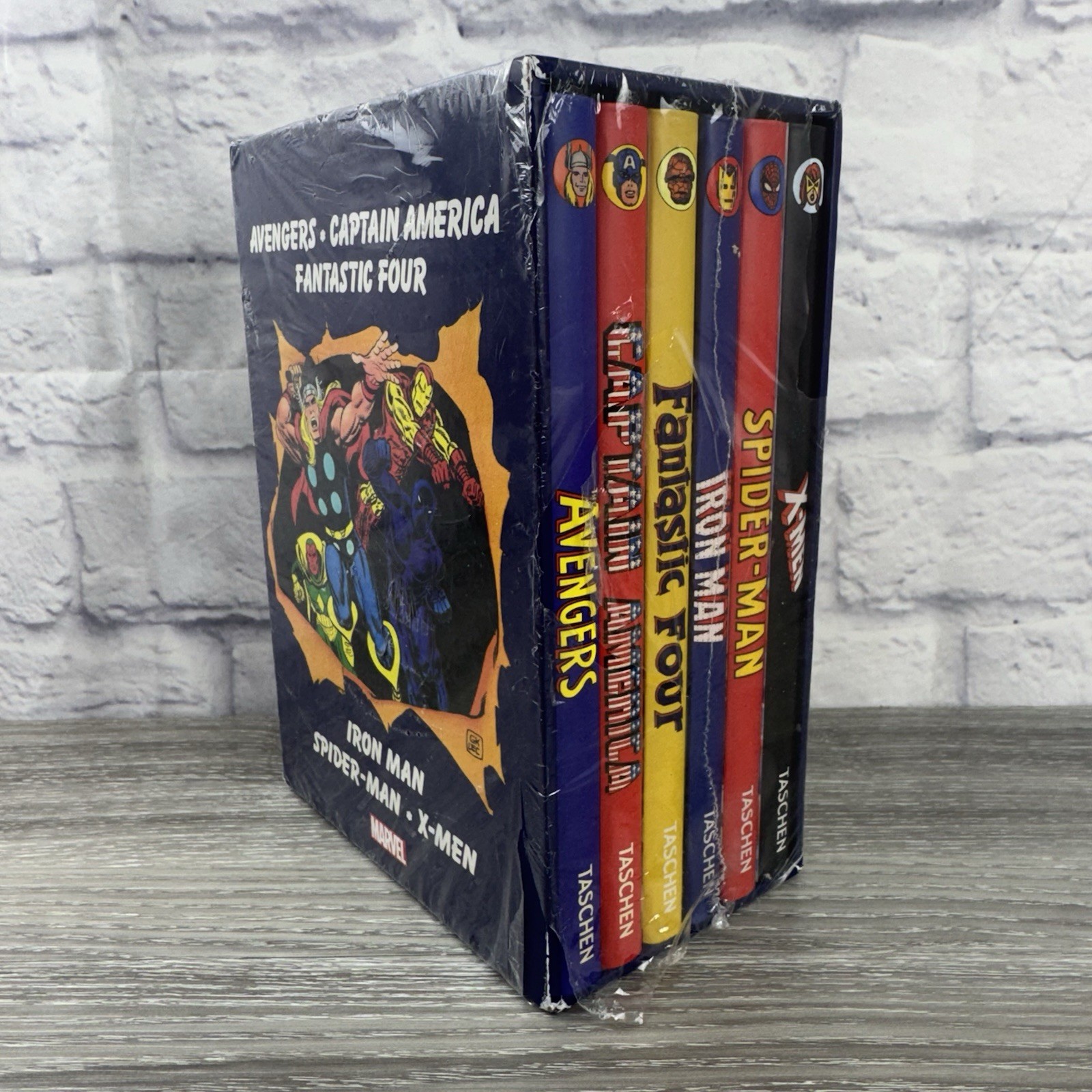 MARVEL COMICS SUPER HEROES: 6-Hardcover Book Set By Roy Thomas Sealed Brand New