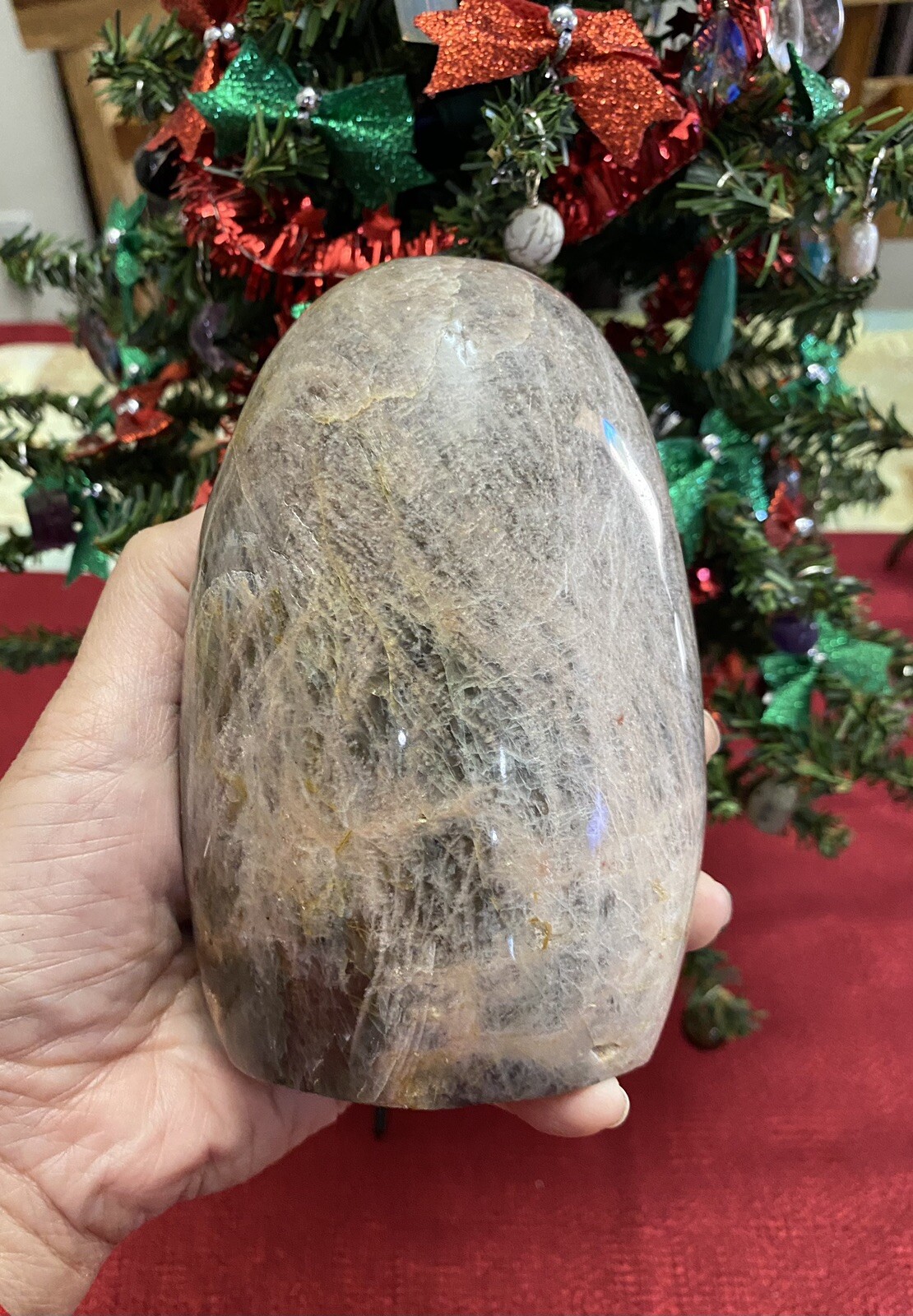Black Moonstone FreeForm From Madagascar 2.76lbs Over 5in