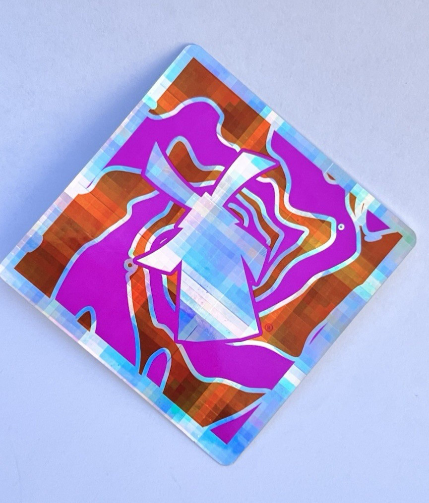 Dutch Bros Coffee PINK Holographic Windmill Rare Sticker Free Shipping