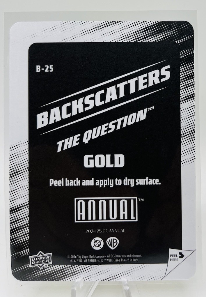 2026 Upper Deck The Question Backscatters #B-25 Gold