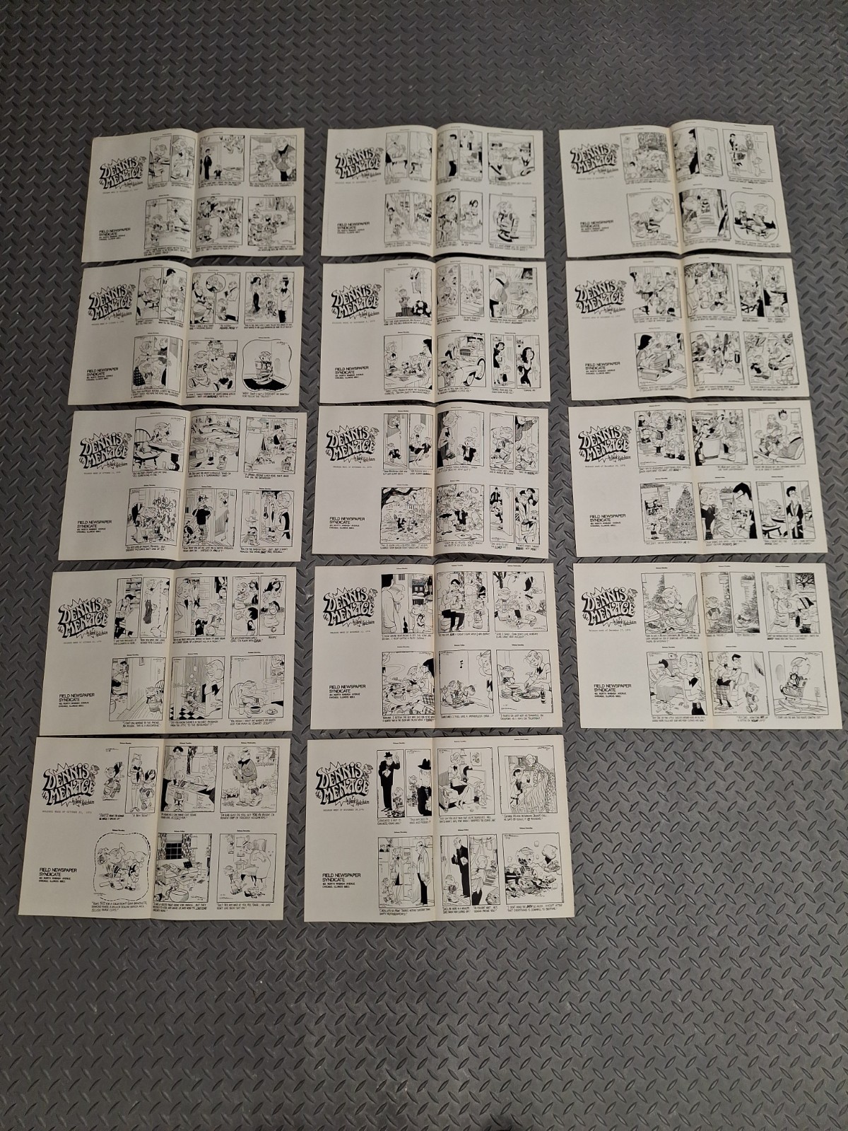 1976 DENNIS the MENACE Lot Original PRODUCTION ART Newspaper HANK KETCHAM
