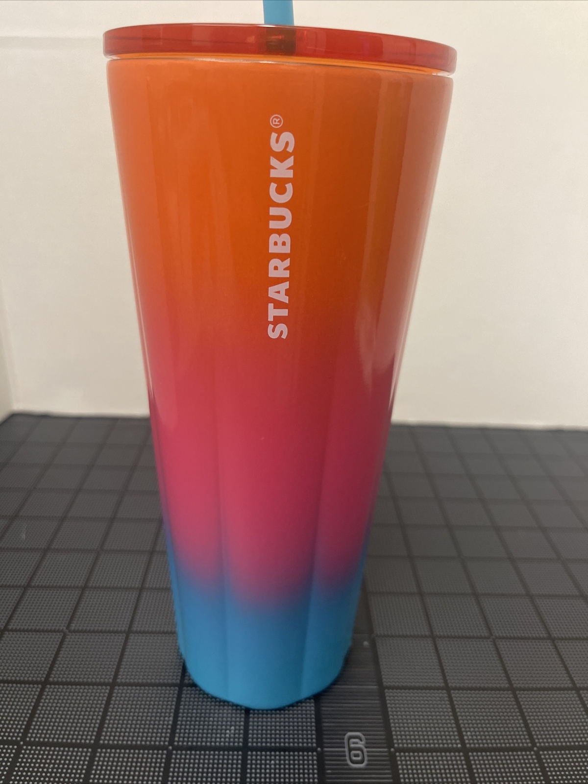 Starbucks Summer 2022 ‘Puffy Gradient’ Pink Orange Blue SS Cold Cup New