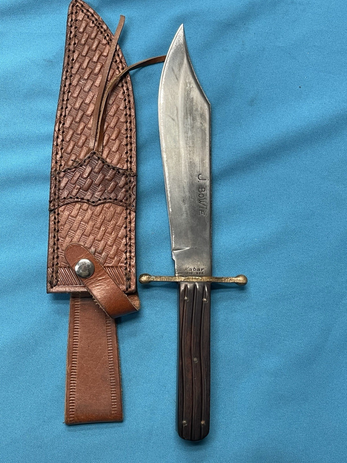 Ka-bar 1210 Vintage Rare Bowie Knife With Sheath