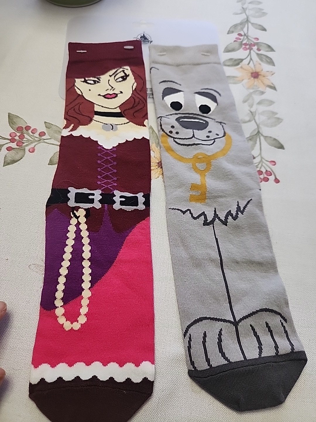 Disney Parks Mismatched Crew Socks Unisex Adult Pirate Redd Prison Dog Brand New