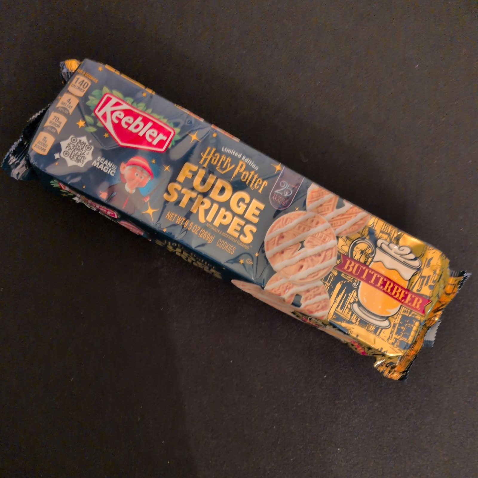 Keebler Harry Potter Cookies Butterbeer Fudge Stripes Limited Edition 9.5oz pack