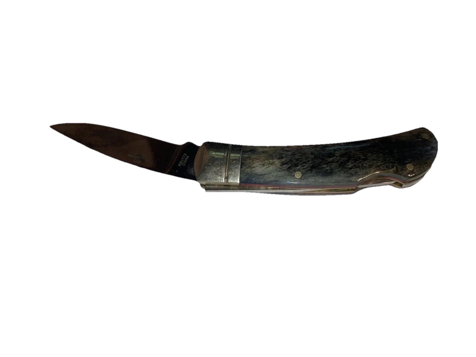 Rough Ryder Lockback RR1773 Black Smooth Bone Titanium Series KA05R