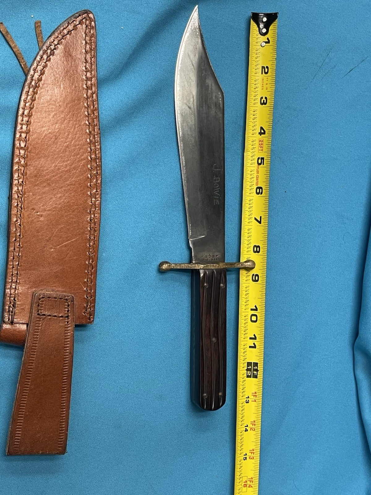 Ka-bar 1210 Vintage Rare Bowie Knife With Sheath