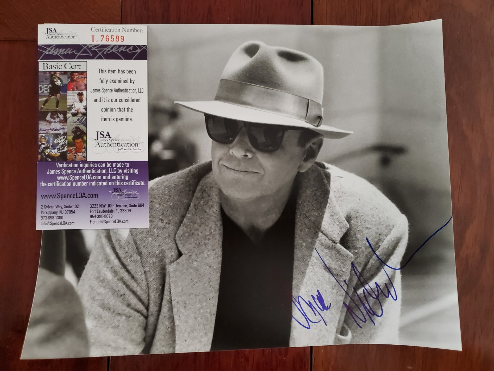 JACK NICHOLSON 8X10 BW SIGNED AUTOGRAPHED PHOTO JSA COA JAMES SPENCE