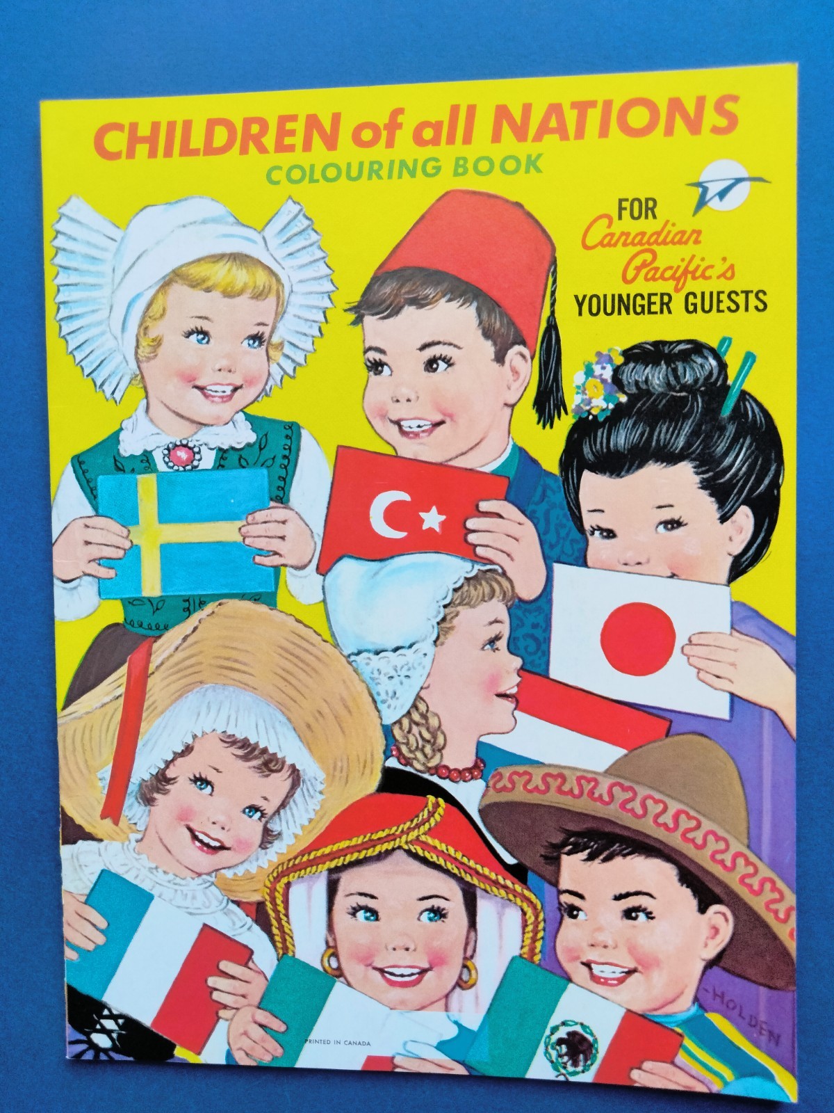 CHILDREN OF ALL NATIONS COLORING BOOK vintage 1960’s? CANADA