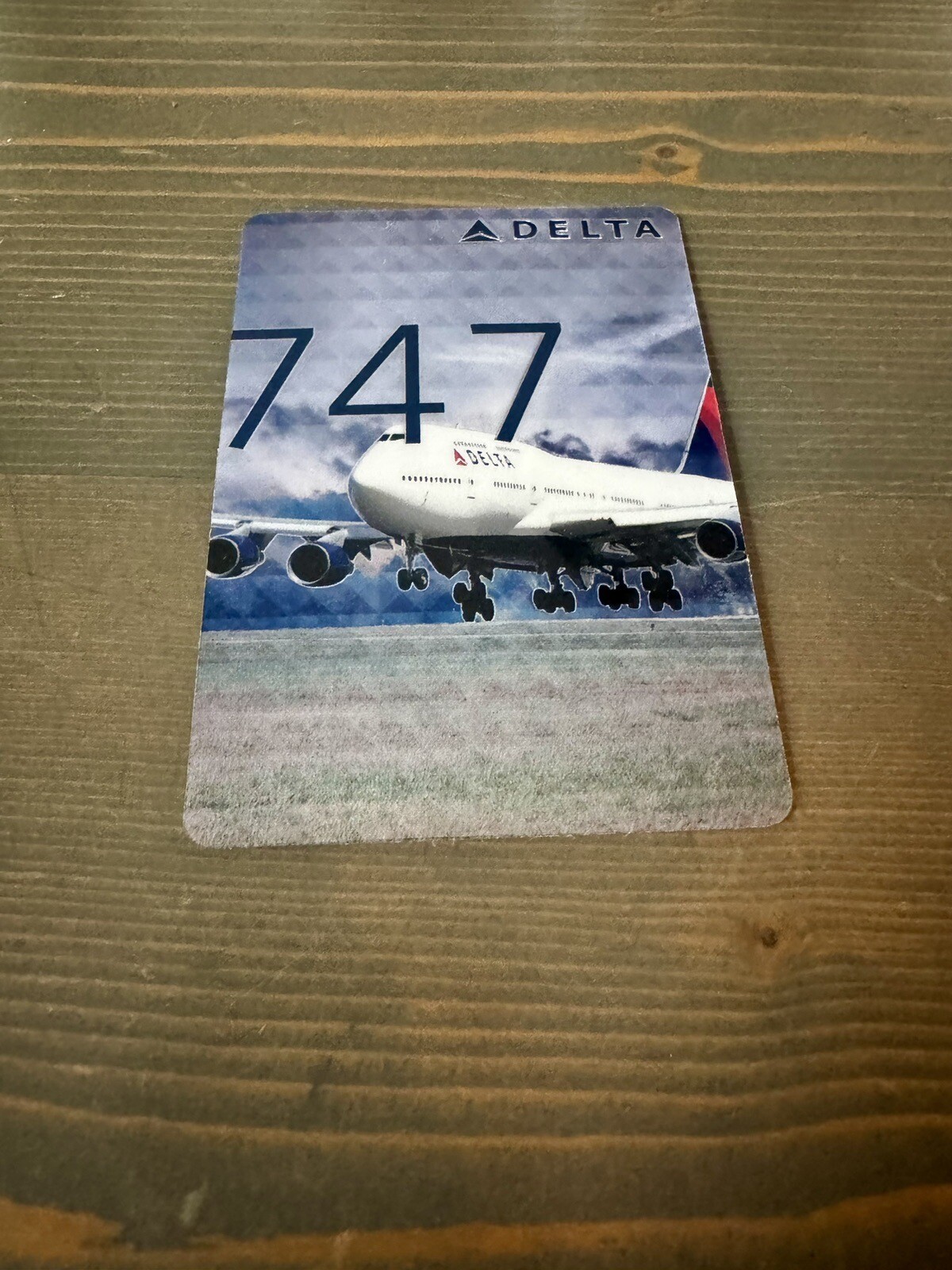2016 Delta Air Lines BOEING 747 Aircraft Pilot Trading Collector Card #42 RARE