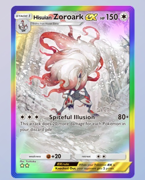 Pokemon TCG Pocket – Hisuian Zoroark Rainbow Rare 2* – Everyday Wonders -English