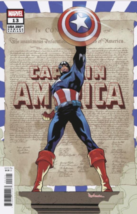 CAPTAIN AMERICA #13 **ROGE ANTONIO 250TH HOMAGE VARIANT** PRESALE 07/15/2026
