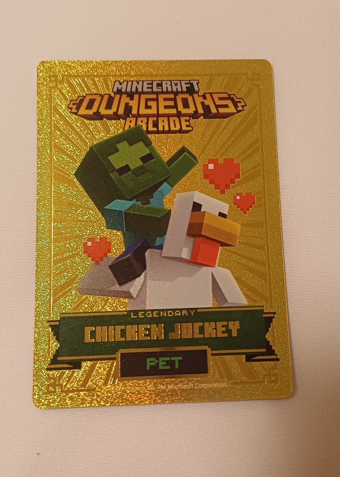 Chicken Jockey Minecraft Dungeons Arcade Card
