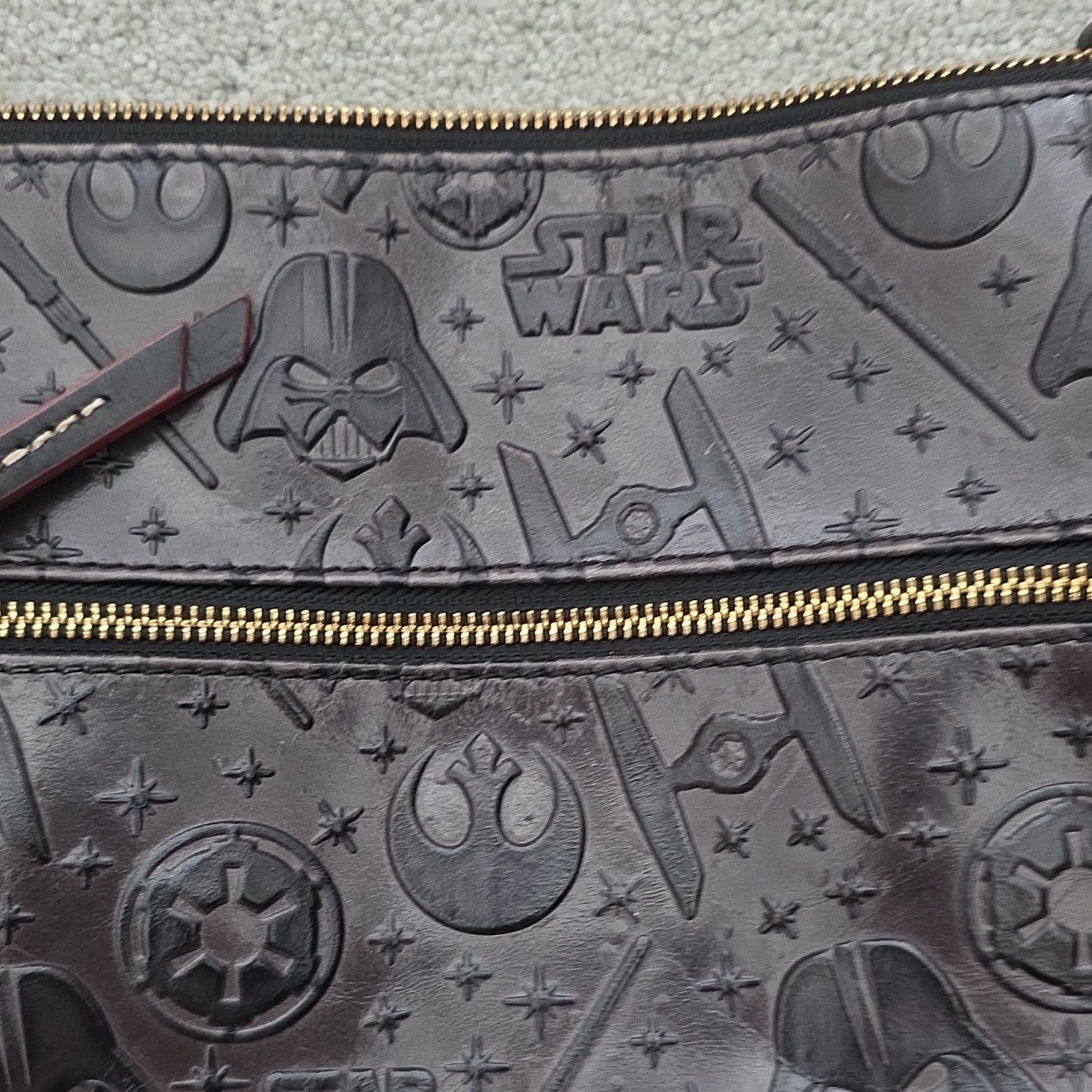 Dooney & Bourke Star Wars Dark Side Embossed Crossbody Bag Black/Red