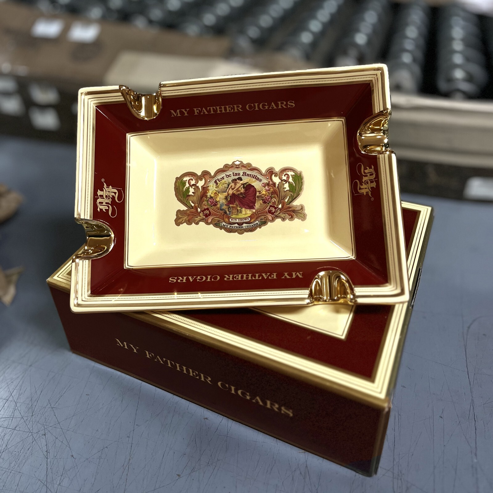 My Father Rectangular Ceramic Ashtray – Flor de las Antillas