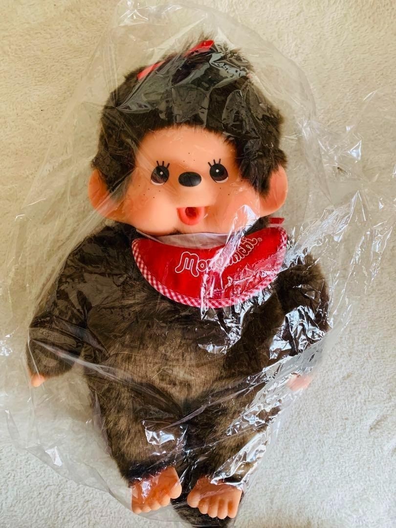 Monchhichi Girl Plush Premium Standard L Size Brown Sekiguchi Japan