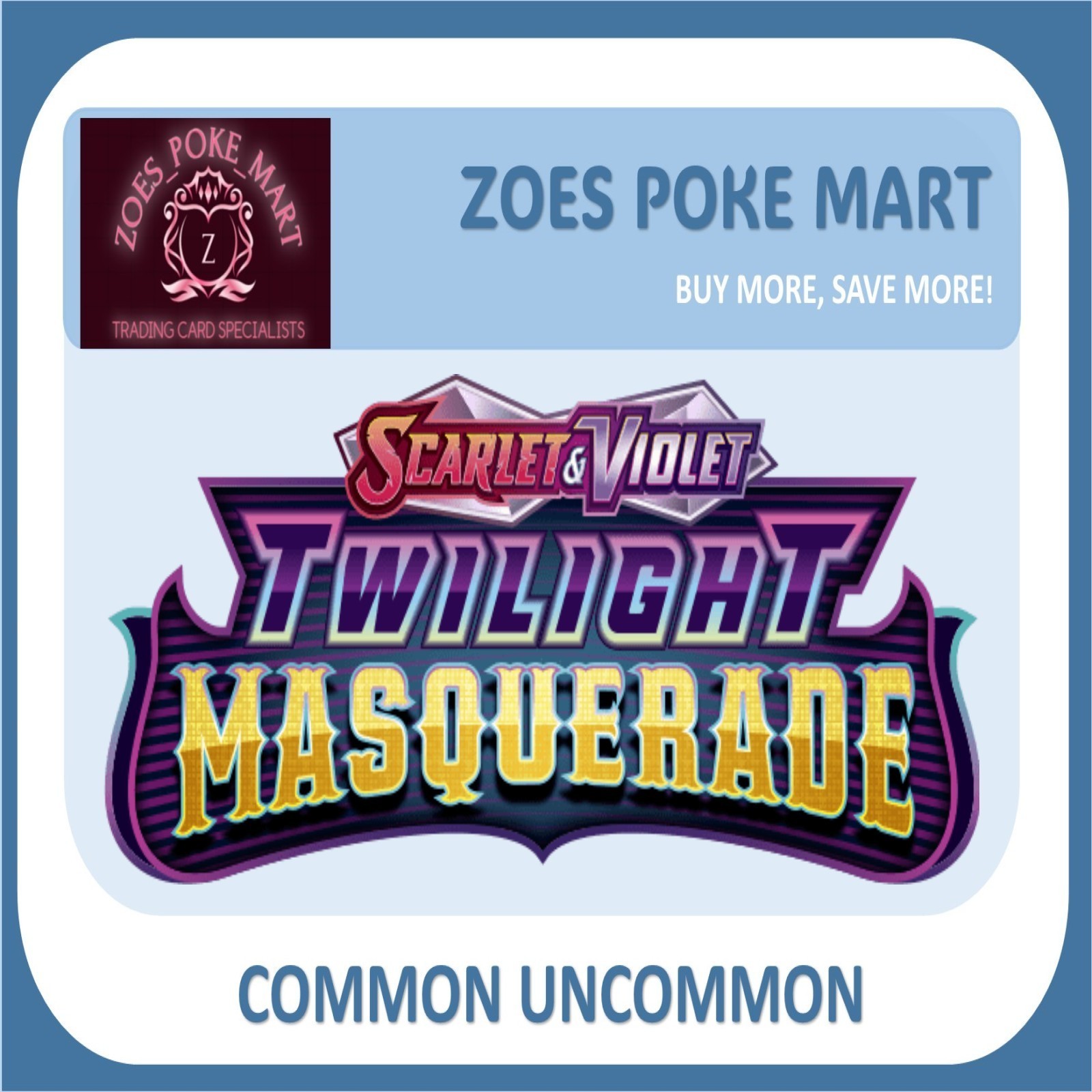 TWILIGHT MASQUERADE – COMMON/UNCOMMON – SELECT YOUR OWN – POKEMON – MULTIBUY