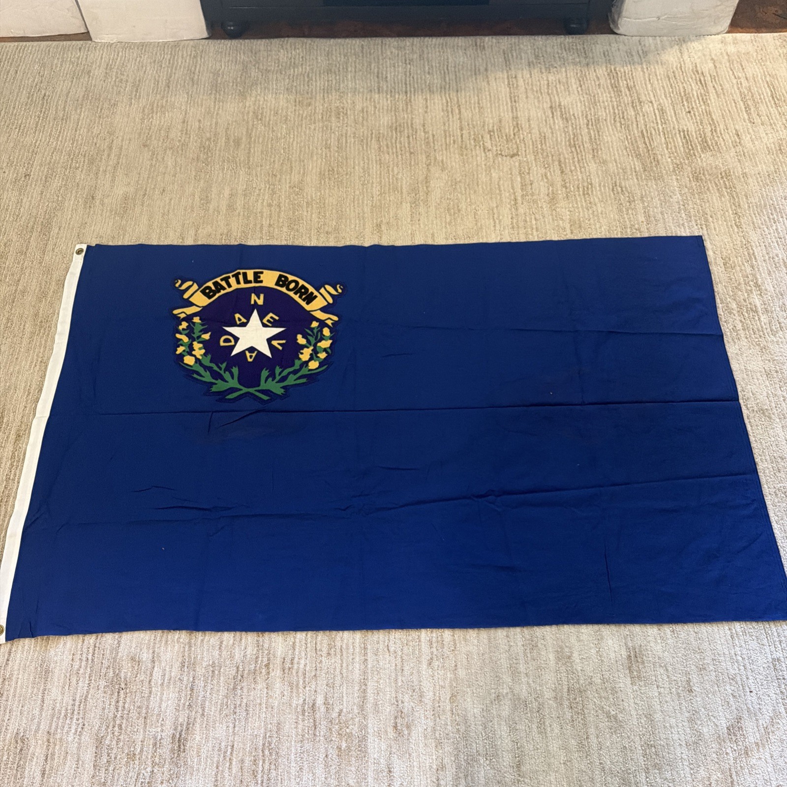 Vintage 1960s-1980s Nevada State Flag -3×5 Ft -100% Cotton Ajax Paramount SF