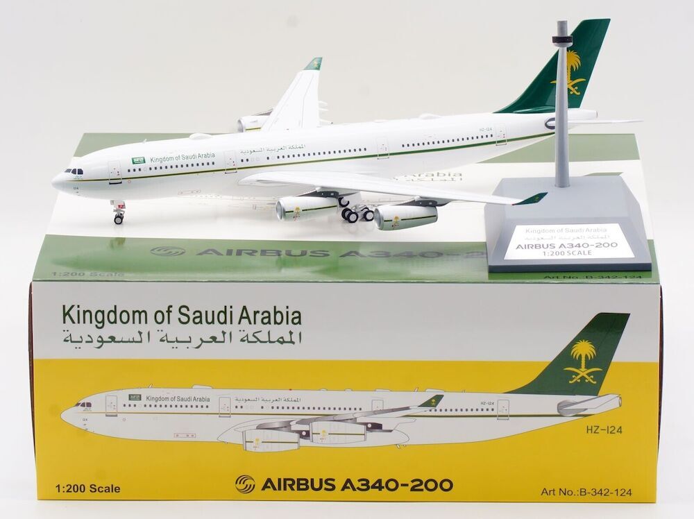 Inflight B-342-124 Saudi Royal Flight A340-200 HZ-124 Diecast 1/200 Jet AV Model