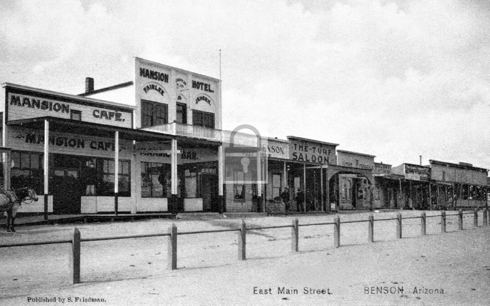 Street View Hotel Saloon Post Office Benson Arizona AZ – Reprint