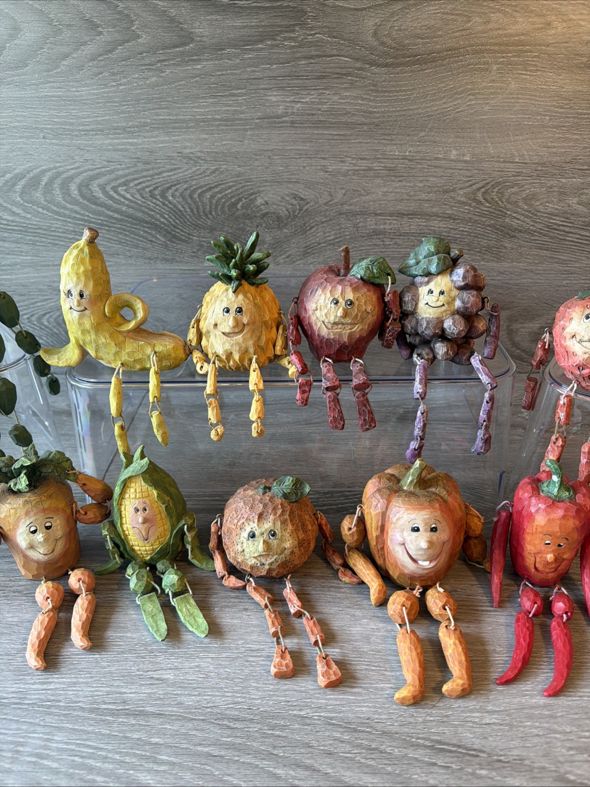 Vintage Anthropomorphic Fruit & Vegetable Shelf Sitters LOT of 15 Different VG++