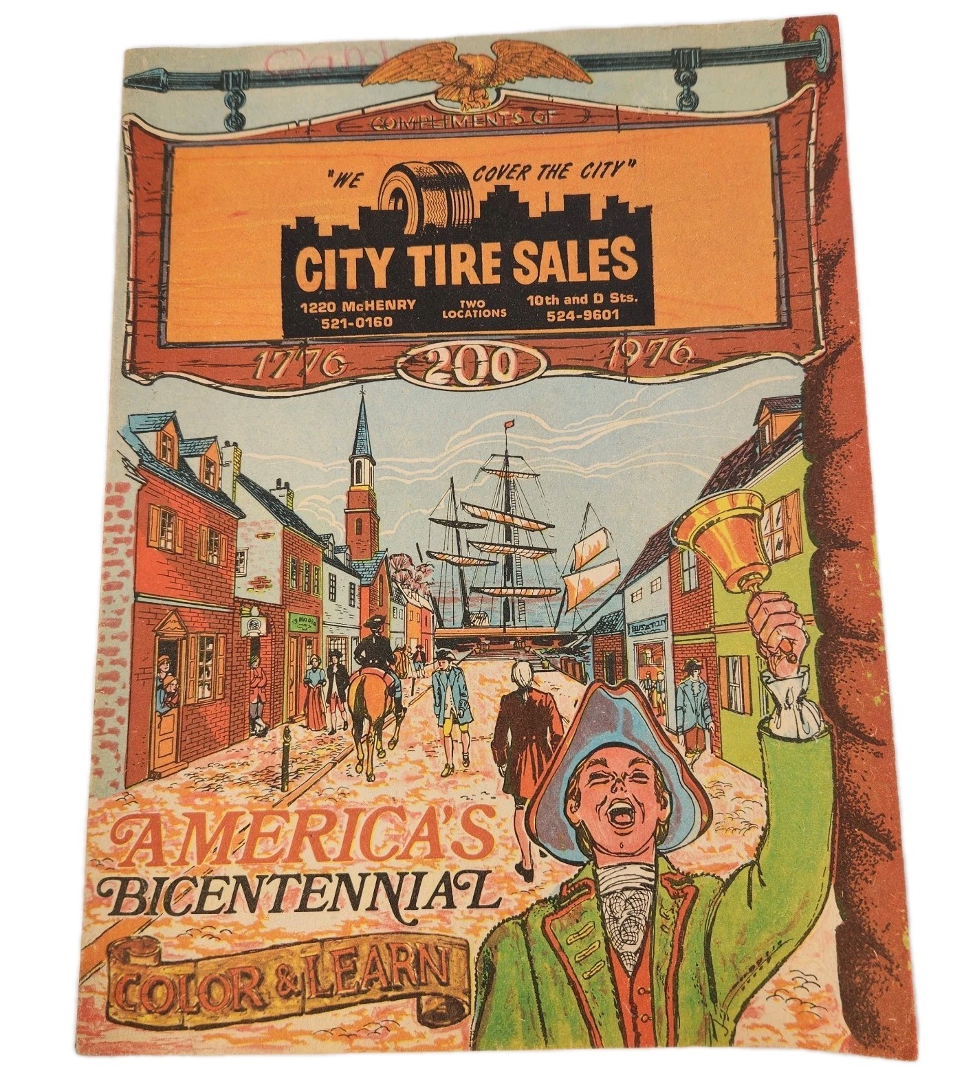 RARE 1974 VINTAGE BICENTENNIAL Book Declaration of Independenc Advertising Read