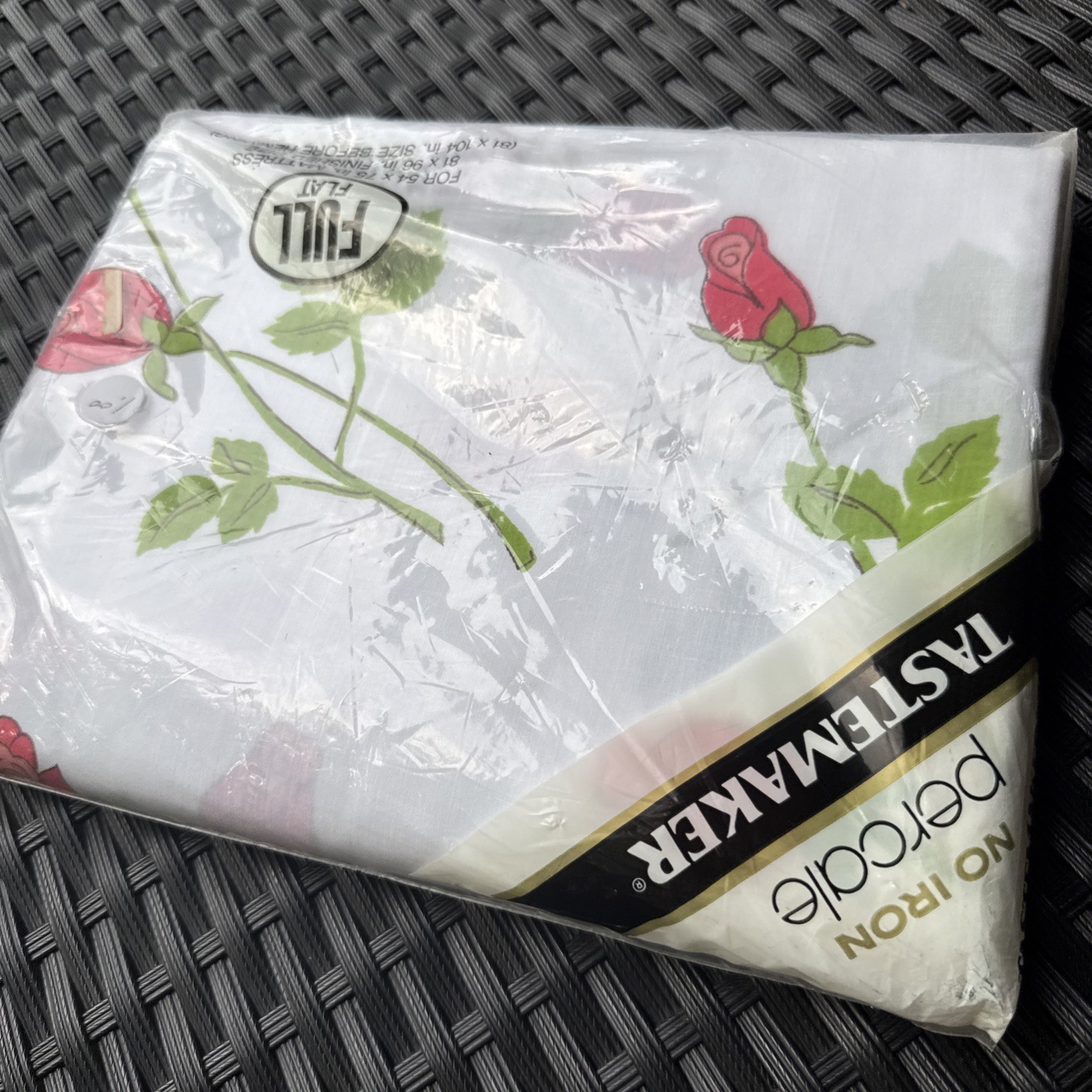 Tastemaker Full Flat Sheet – Empress Rose Polyester/Cotton Vintage NOS
