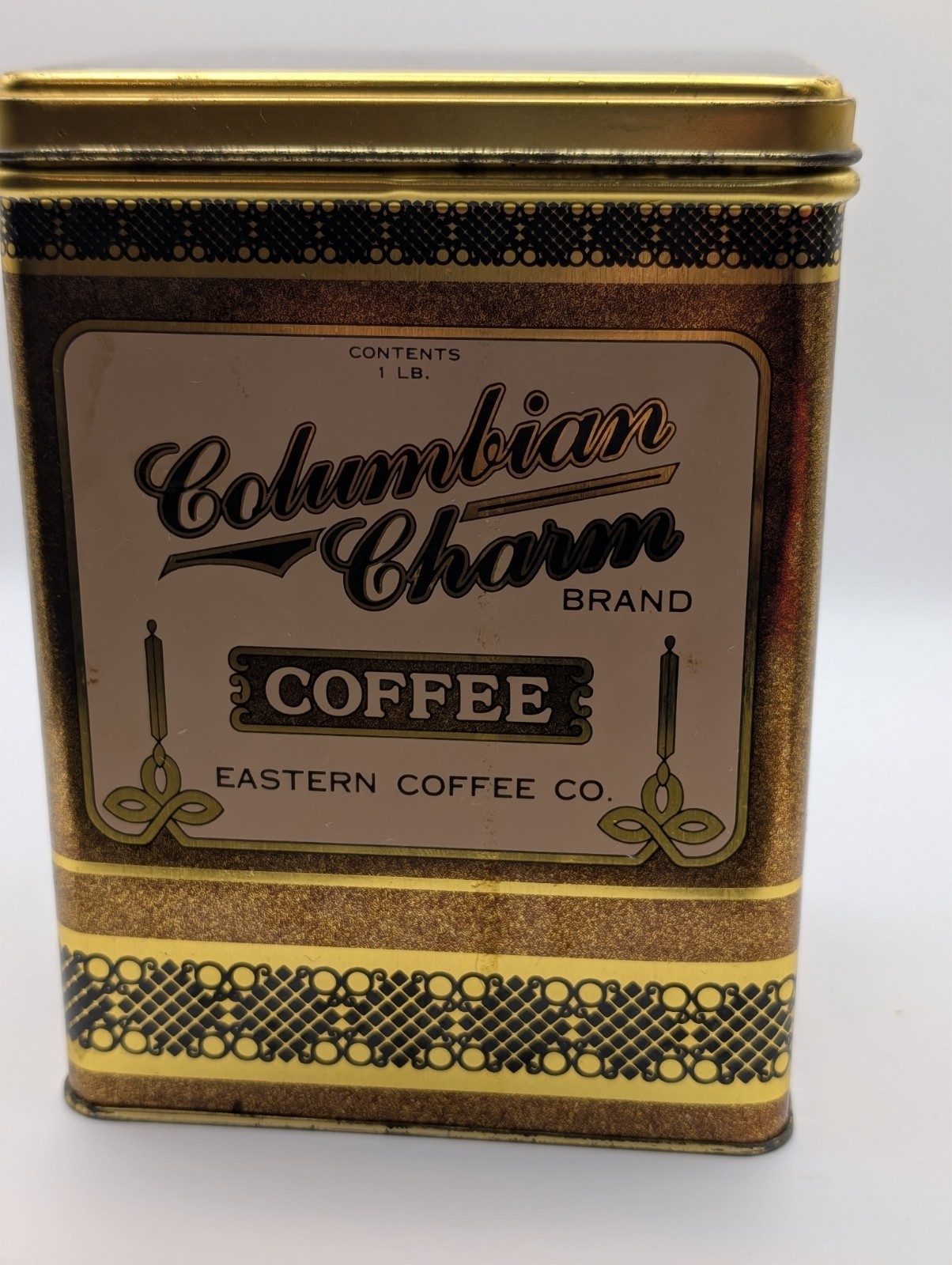 Tin Box Columbian Charm Brand Eastern Coffee Co. Vintage