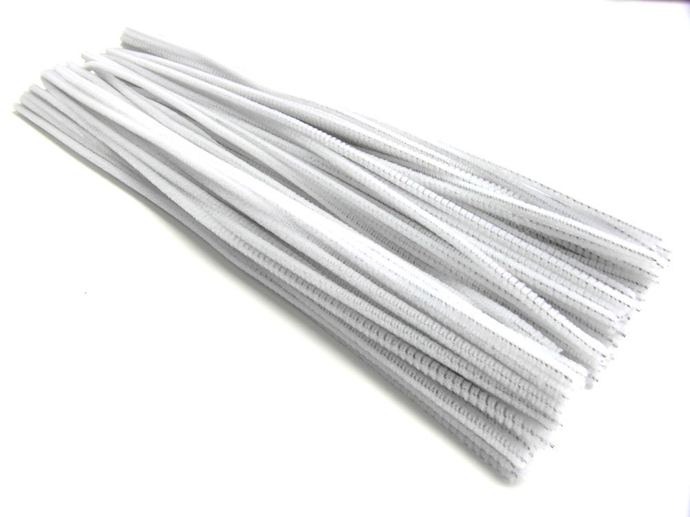 New 100pc 12″ White Long Chenille (Pipe & Gun Cleaner) 6mm Stems *US SHIPPER*