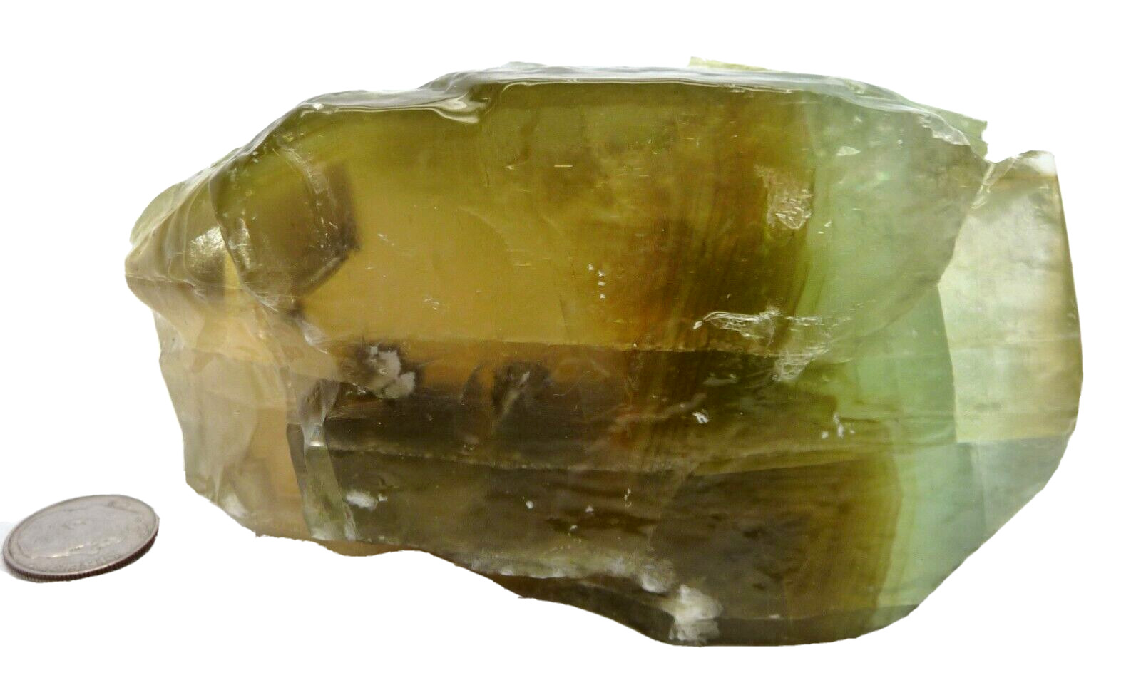 1.3 LB Natural Green Calcite Crystal – Mexico