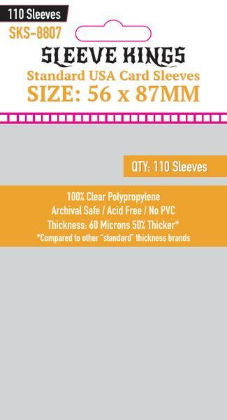 Sleeve Kings Card Sleeves: Standard USA 56x87mm, 110 / pack