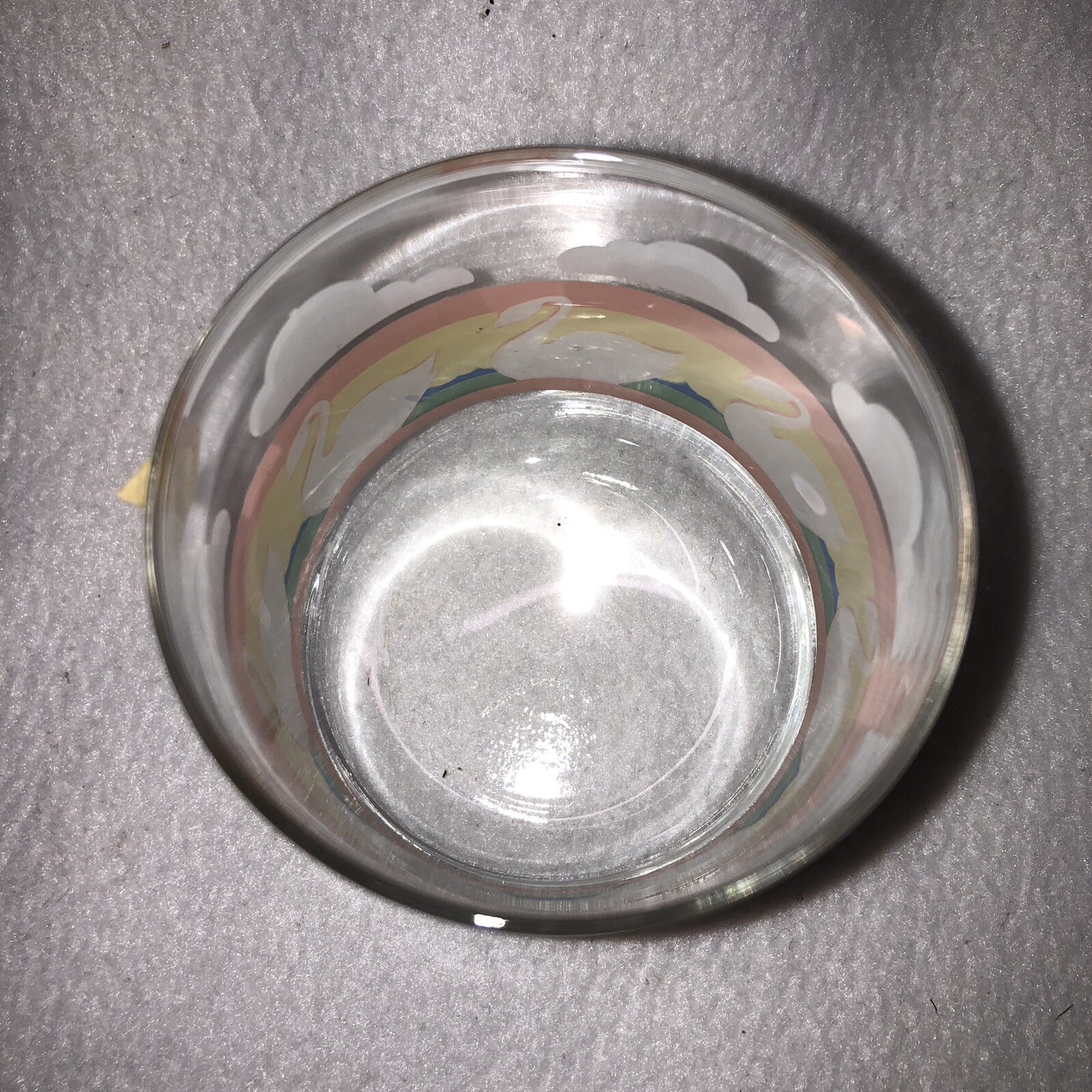 Anchor Hocking Pastel Swan Cloud 9.5 Oz Plaza Juice Rocks Glasses Vtg 1980’s NOS