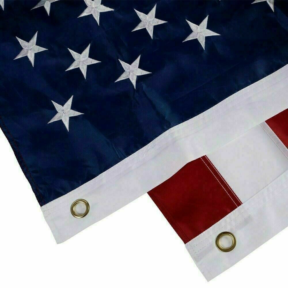 3x5ft US American Flag Heavy Duty Embroidered Stars Sewn Stripes 100% Polyester