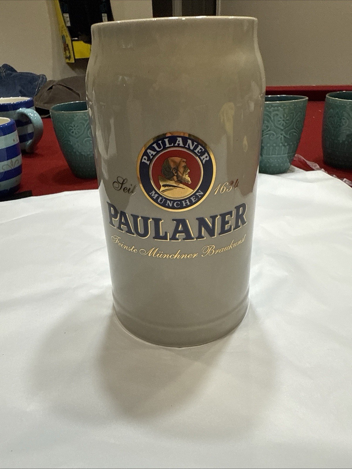 Paulaner Munchen Beer Stein Made In Germany 44OZ.=5 1/2 Cups NEW!