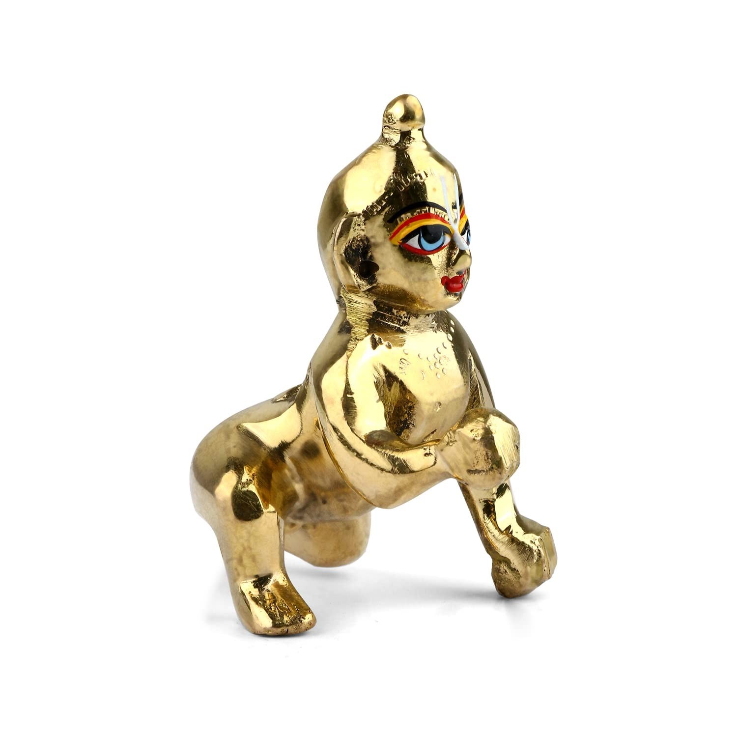 Satvik 1 Pc (Size 1) Brass Laddu Gopal Idol Kanha Ji Murti/Statue Indian Kris…