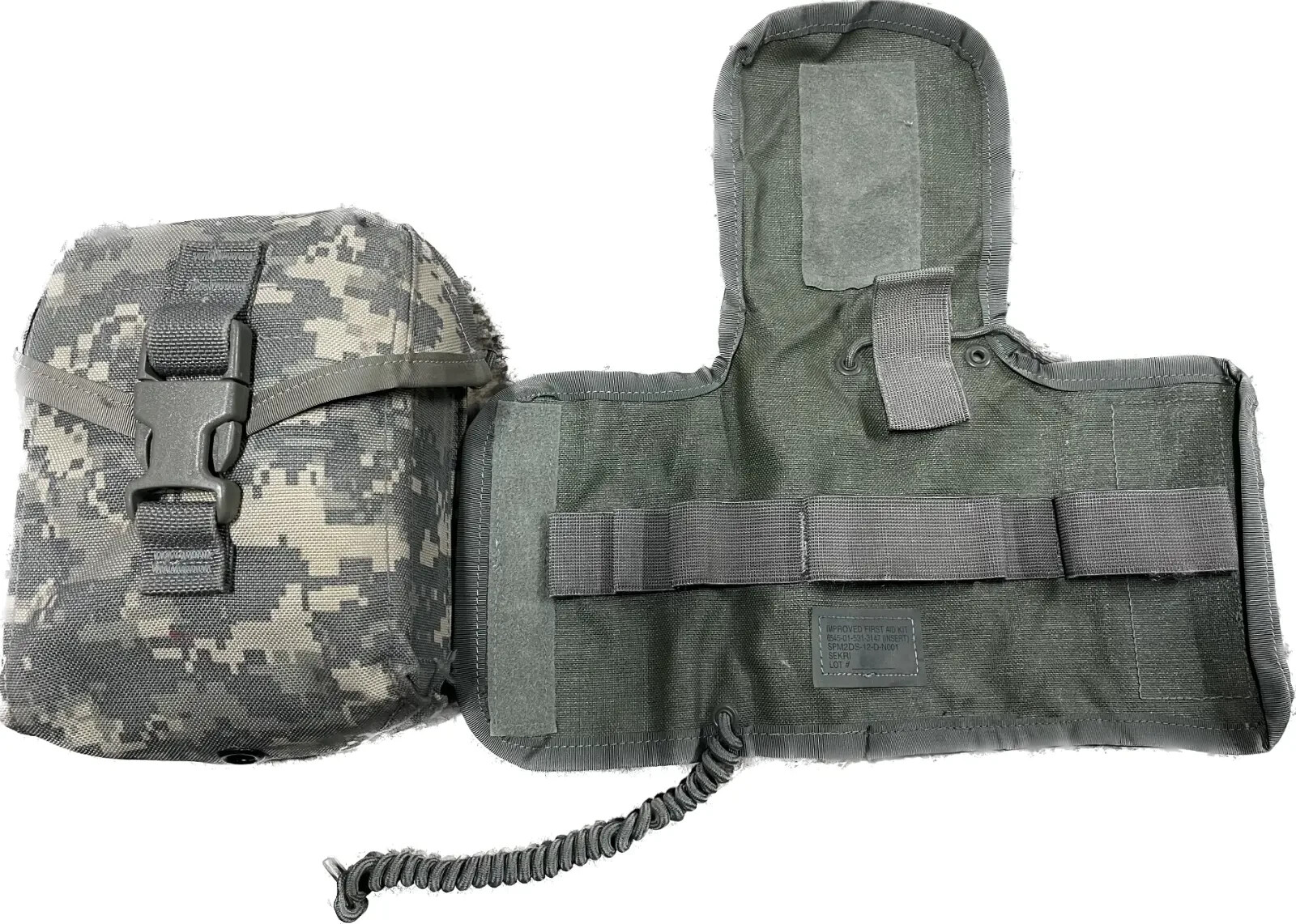 MOLLE ACU Improved IFAK Pouch and Insert with Cord 6″ x 5″ x 3″ NICE