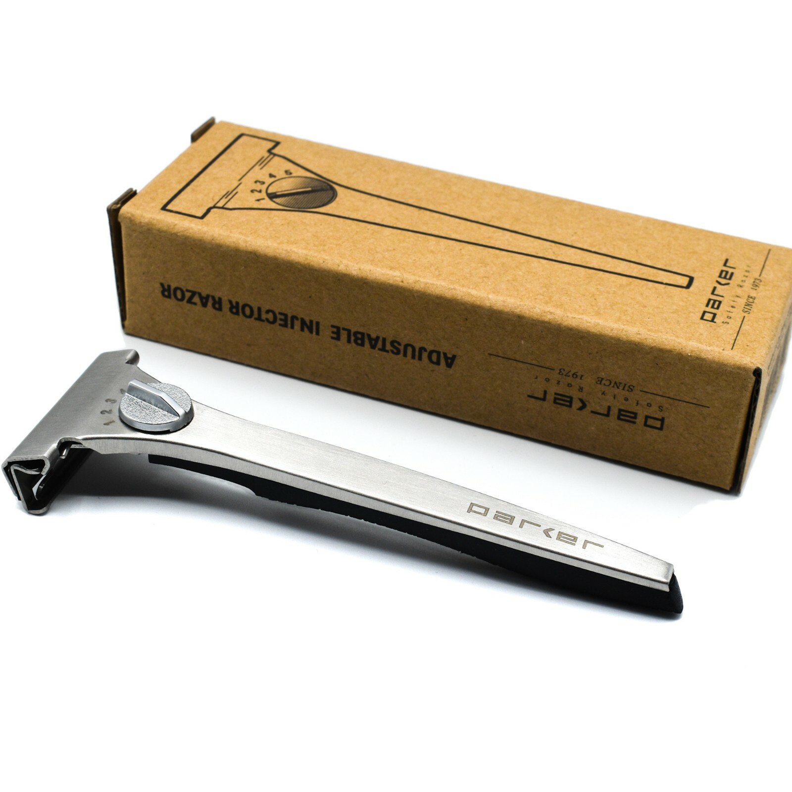 Parker Adjustable Injector Razor with 20 Injector Razor Blades – New Model