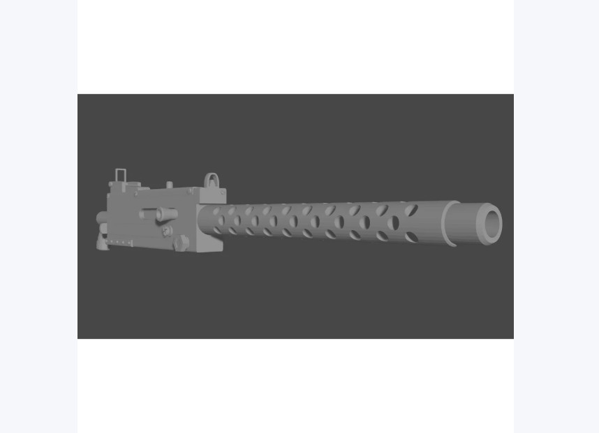 M1919 Browning – With Air Jacket – Black – Unassembled, Unpainted – Black