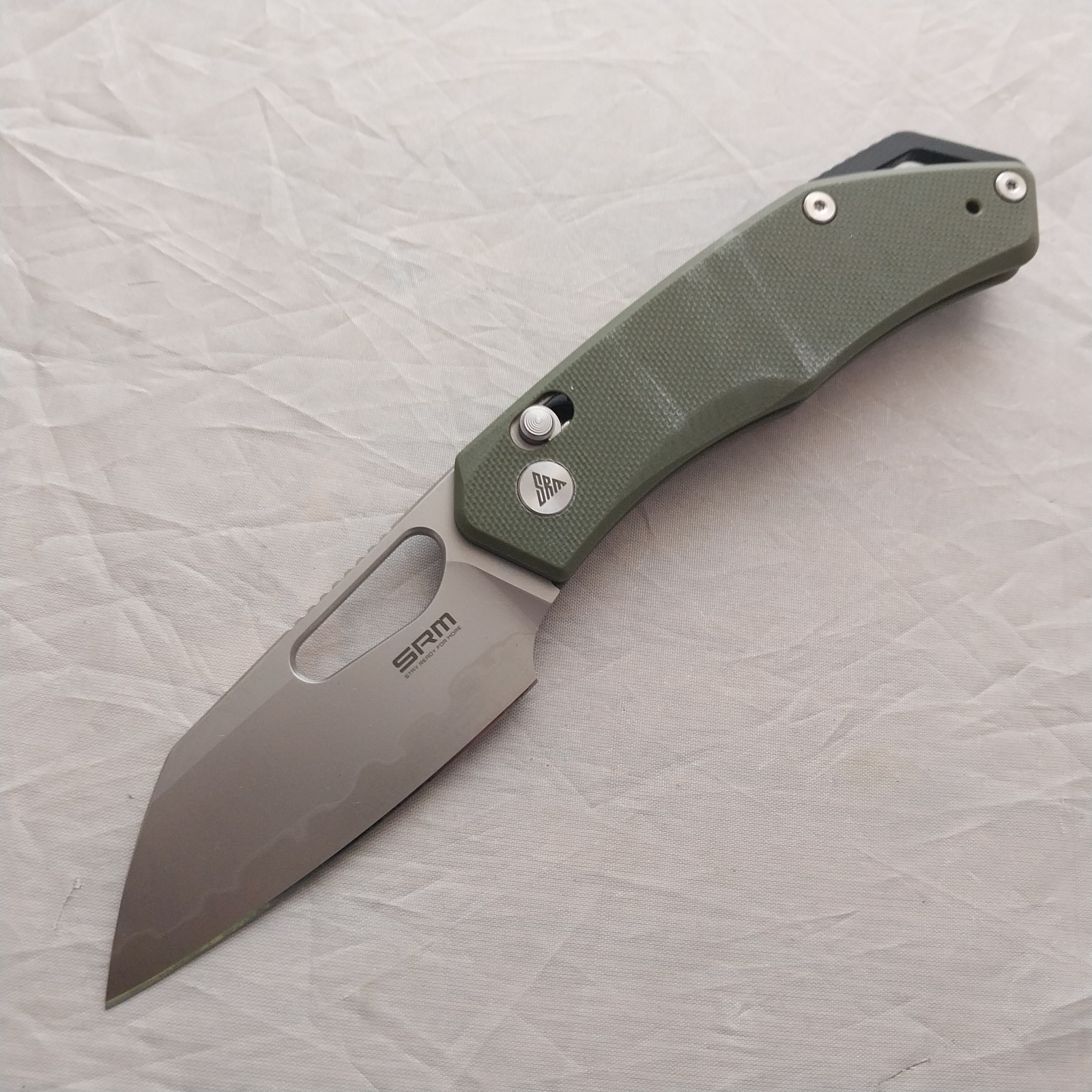 SRM Knives Cub 261M GP2 Green G10 140Cr Steel Folding Pocket Knife 261MGP2