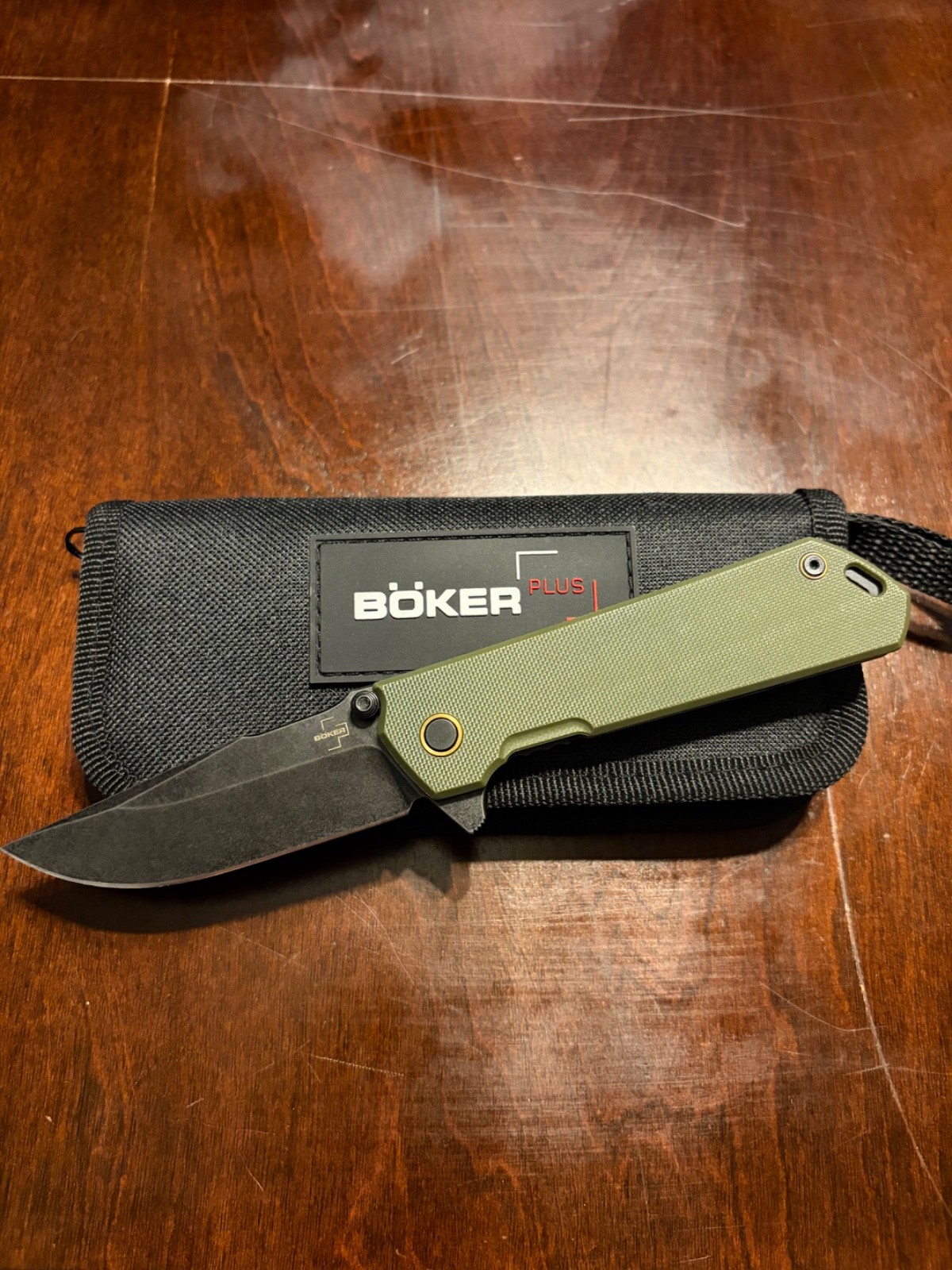Boker Plus Kihon Assisted Opening Knife OD GREEN Made in Germany