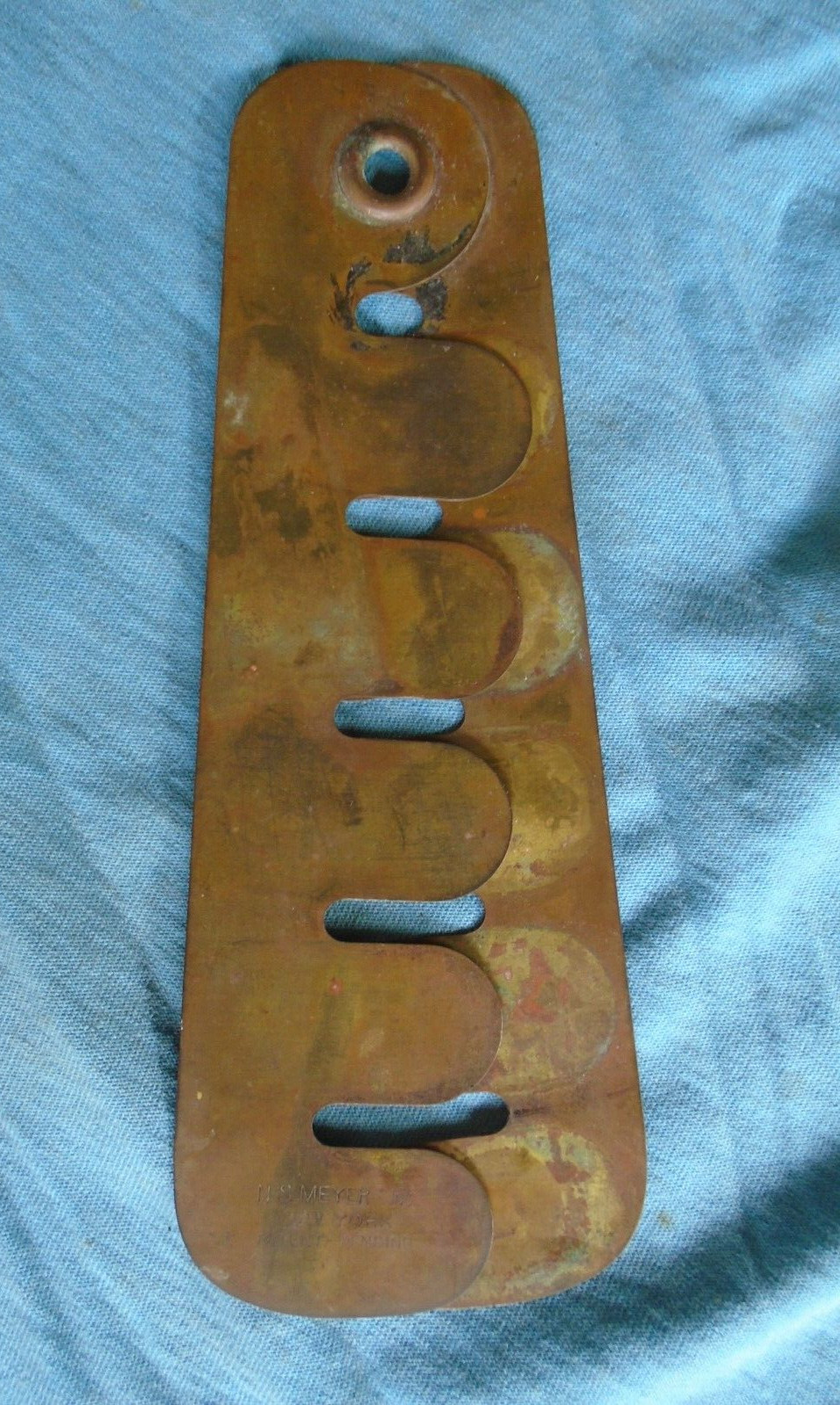 military button cleaning board, marked N S Meyer INC