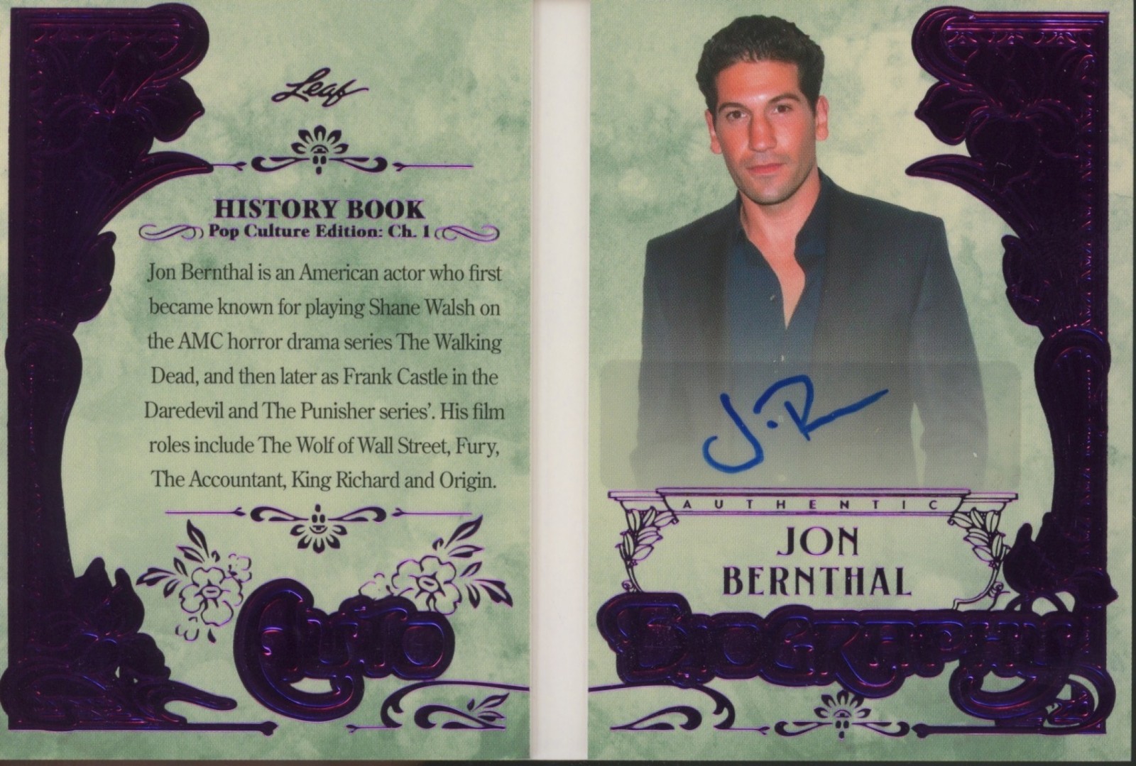 2024 History Book Pop Culture Jon Bernthal #A-JB1 Autobiography Booklet /10